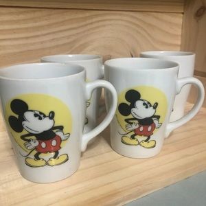 Vintage Mickey Mouse Mugs Walt Disney Productions Japan Porcelain Coffee Tea